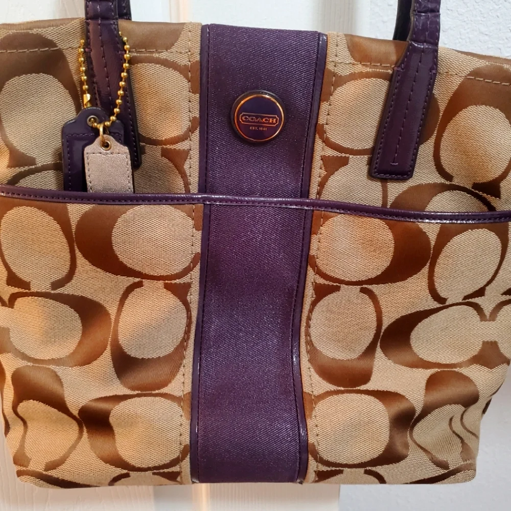 Coach Brown Tote - Picture 2 of 14